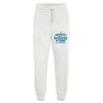 Amoureux d'une infirmière ! humour - Pantalon de jogging bio décontracté fabriqué en UE - OFF WHITE - Devant