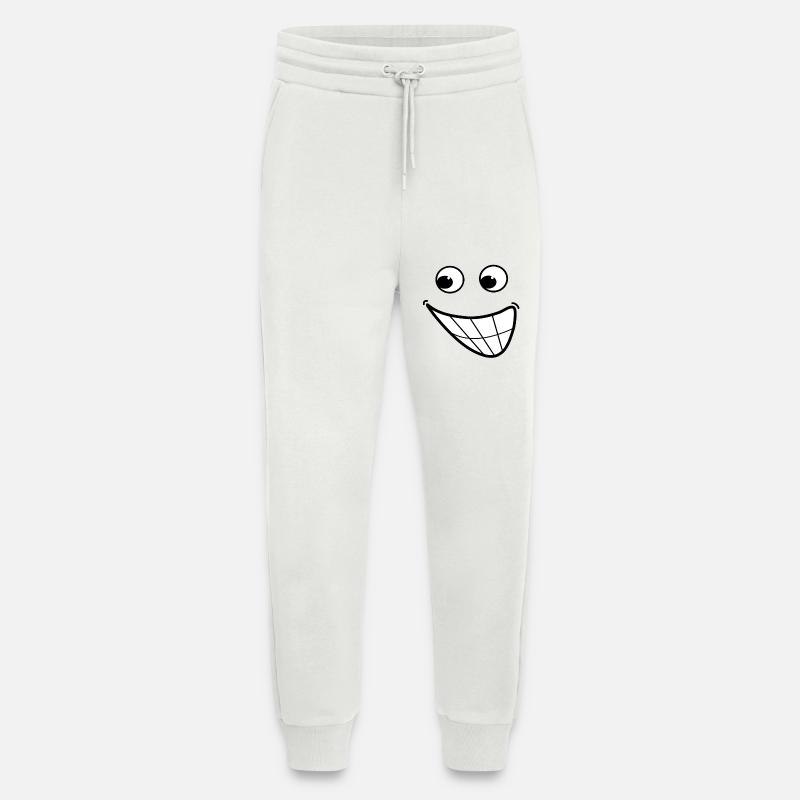Cartoon Lächeln - Jogginghose - made by SPREAD - OFF WHITE