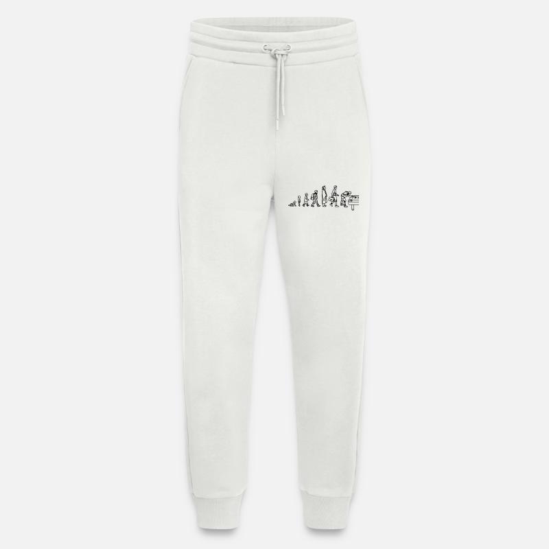 Évolution du billard - Pantalon de jogging bio décontracté fabriqué en UE - OFF WHITE