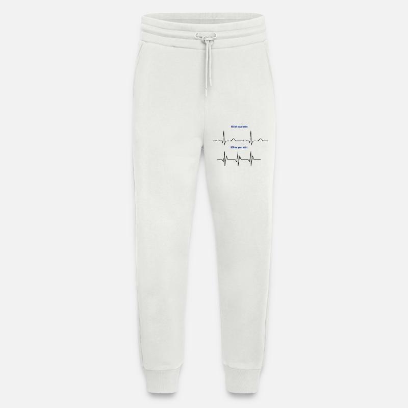 Elektrokardiogramm (EKG) echter Rhythmus vs. Mode - Jogginghose - made by SPREAD - OFF WHITE