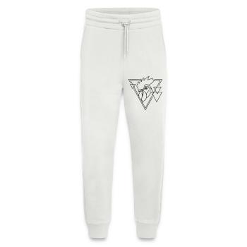 Hahn in geometrischer Form - Line-Art-Design - Jogginghose - made by SPREAD - OFF WHITE - Vorne