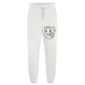 Giraffe in geometrischer Form - Line-Art-Design - Jogginghose - made by SPREAD - OFF WHITE - Vorne