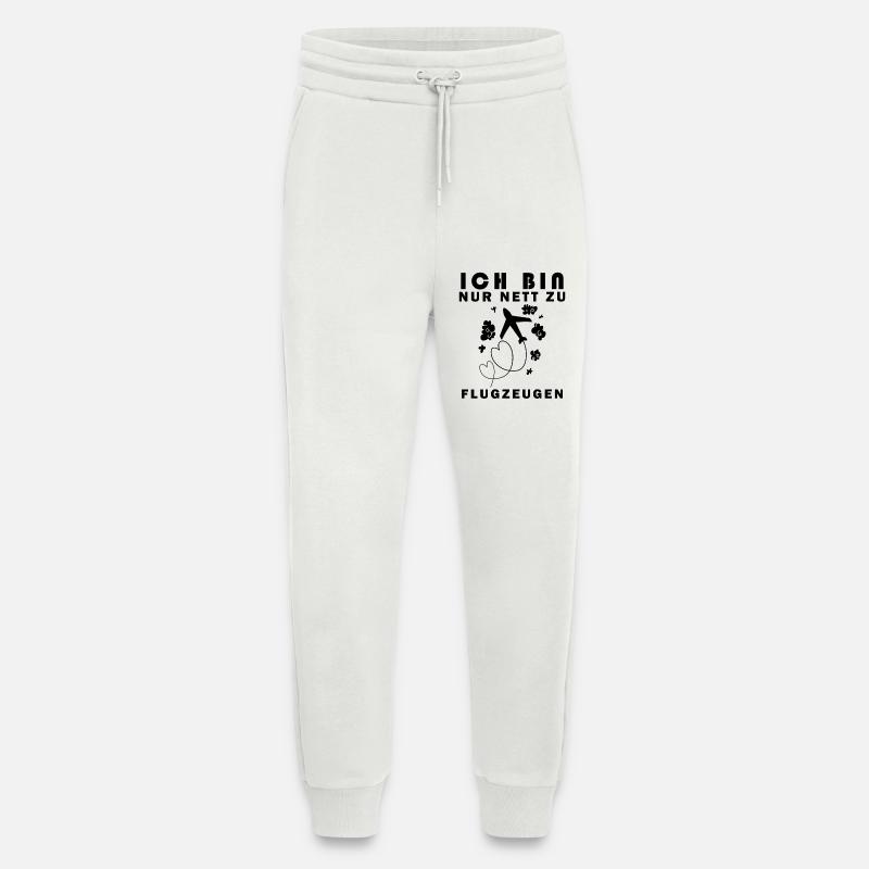 Flugzeug Spruch Geschenk - Jogginghose - made by SPREAD - OFF WHITE