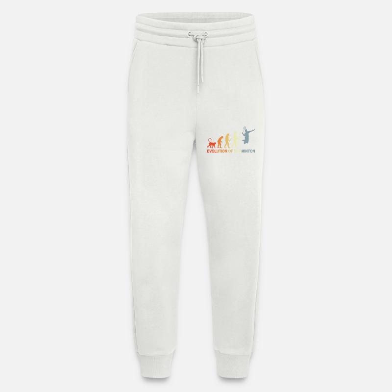Évolution du badminton - Pantalon de jogging bio décontracté fabriqué en UE - OFF WHITE