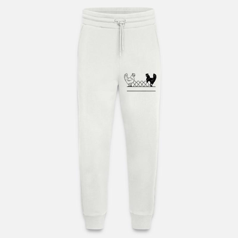Chicken dark and light monogram - Jogging Pants - made by SPREAD  - OFF WHITE