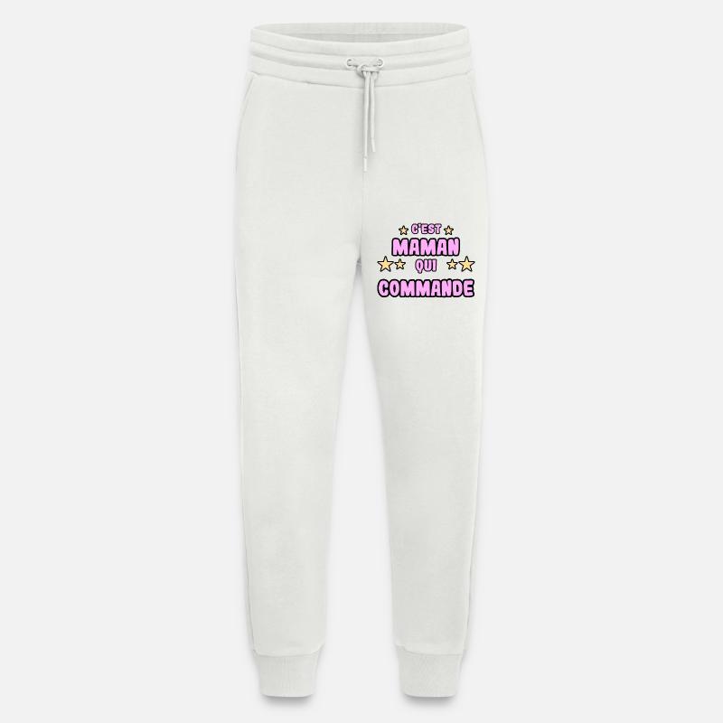 C'est maman qui commande - Pantalon de jogging bio décontracté fabriqué en UE - OFF WHITE