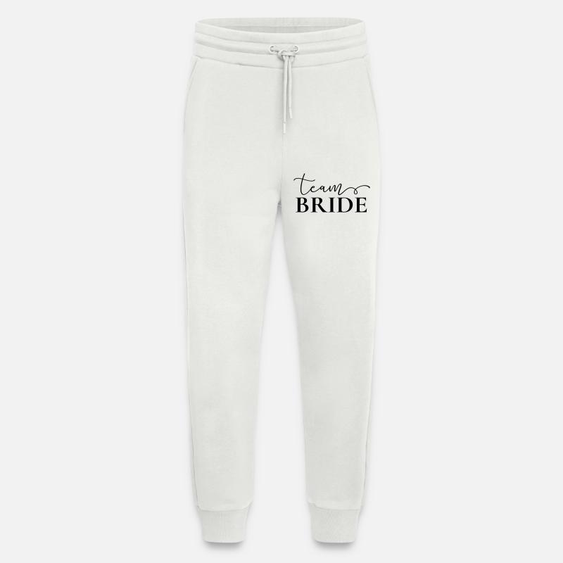 "Team Bride" , customizable - Jogging Pants - made by SPREAD  - OFF WHITE
