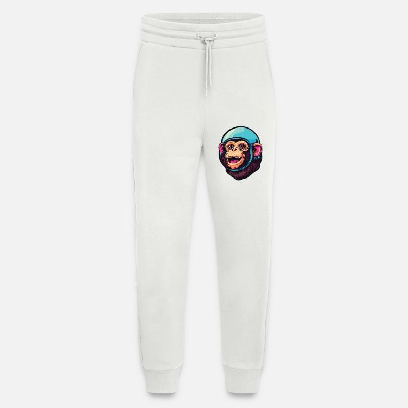 Singe de l’espace - Pantalon de jogging bio décontracté fabriqué en UE - OFF WHITE