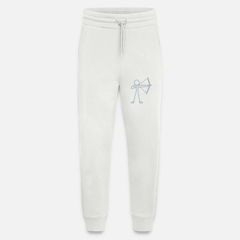 Strichmännchen Bogen Bogenschießen Bogenschütze - Jogginghose - made by SPREAD - OFF WHITE