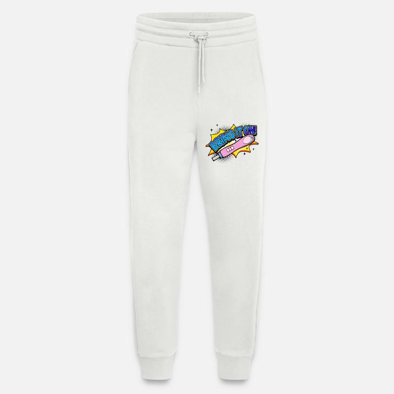 Déclaration de grossesse mère bébé - Pantalon de jogging bio décontracté fabriqué en UE - OFF WHITE
