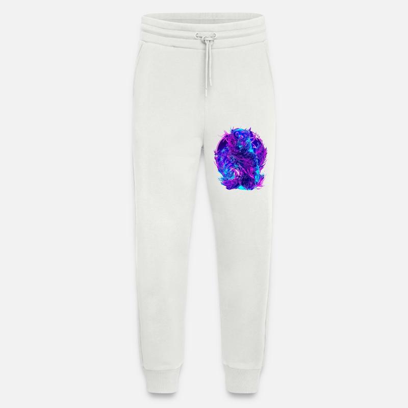 Abstrakte Eulen Neon Synthwave Kunst - Jogginghose - made by SPREAD - OFF WHITE