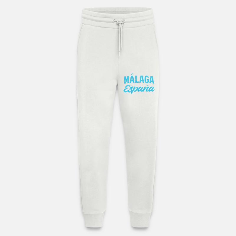 Málaga España Blue Script Design - Jogging Pants - made by SPREAD  - OFF WHITE