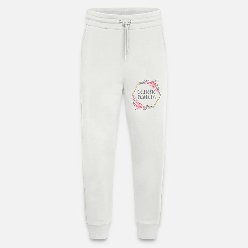 Weltbeste Postbotin Post Beruf Geschenk - Jogginghose - made by SPREAD - OFF WHITE