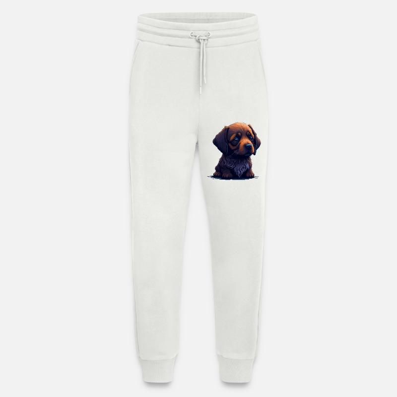 Dackel im Digital Style - Jogginghose - made by SPREAD - OFF WHITE