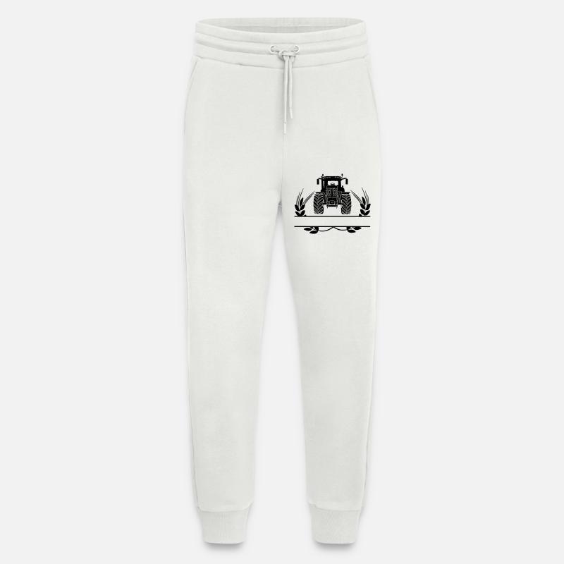 Farm tractor with grain stalks - Jogging Pants - made by SPREAD  - OFF WHITE