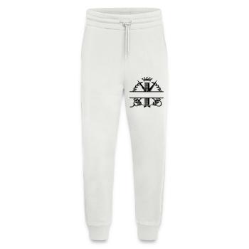 Hairdresser laurel wreath and crown logo - Jogging Pants - made by SPREAD  - OFF WHITE - Front