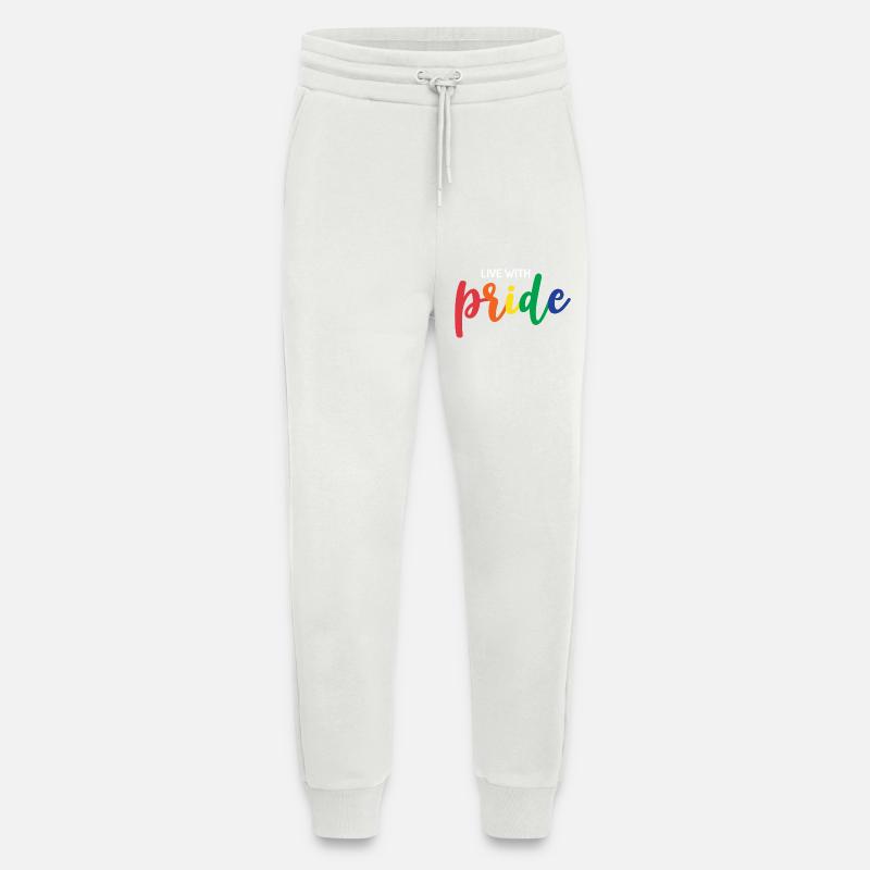 Live With Pride - Jogging Pants - made by SPREAD  - OFF WHITE