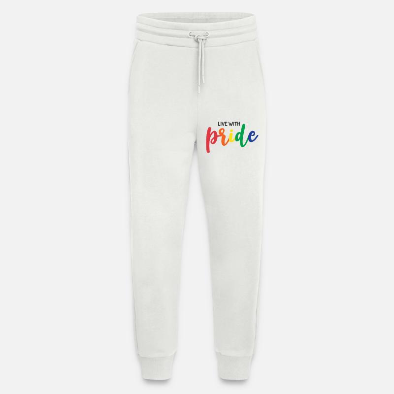 Lebe mit Stolz - Jogginghose - made by SPREAD - OFF WHITE