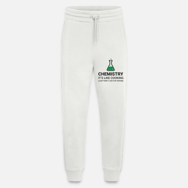 La chimie, c’est comme la cuisine - Pantalon de jogging bio décontracté fabriqué en UE - OFF WHITE