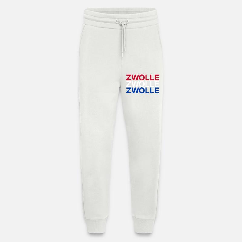 ZWOLLE Pays-Bas Drapeau des Pays-Bas - Pantalon de jogging bio décontracté fabriqué en UE - OFF WHITE