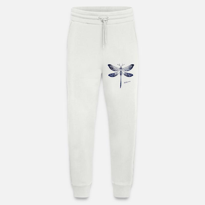 Tiefblaue Libellen Silhouette - Jogginghose - made by SPREAD - OFF WHITE