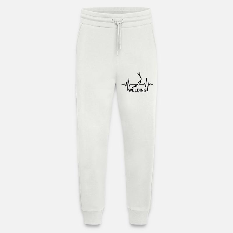 Welding, ECG, palpitations - Jogging Pants - made by SPREAD  - OFF WHITE