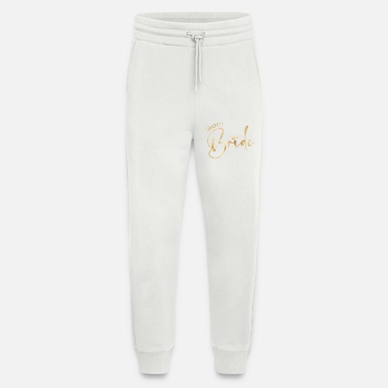 Équipe Bride -Couronne! - Pantalon de jogging bio décontracté fabriqué en UE - OFF WHITE