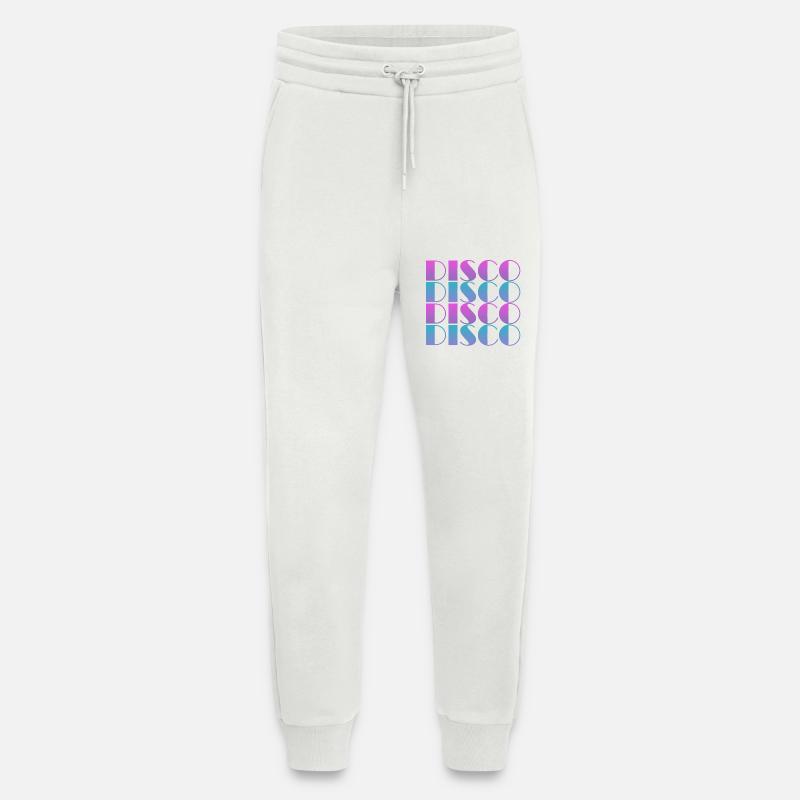 Vibrant Disco Text Pattern Design - Jogging Pants - made by SPREAD  - OFF WHITE