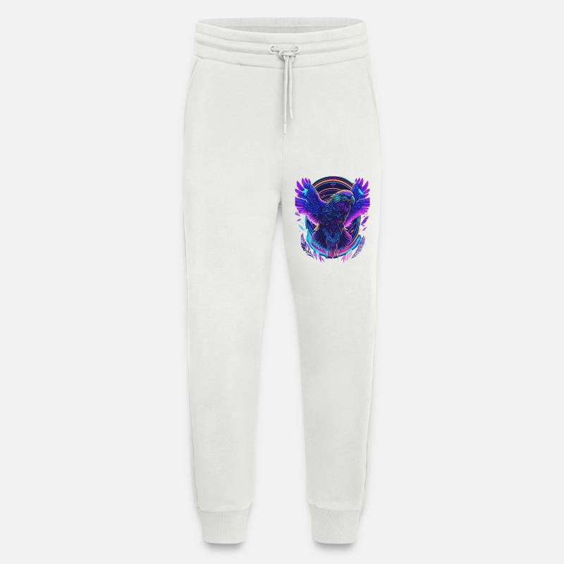 Flying Eagle Synthwave - Jogging Pants - made by SPREAD  - OFF WHITE