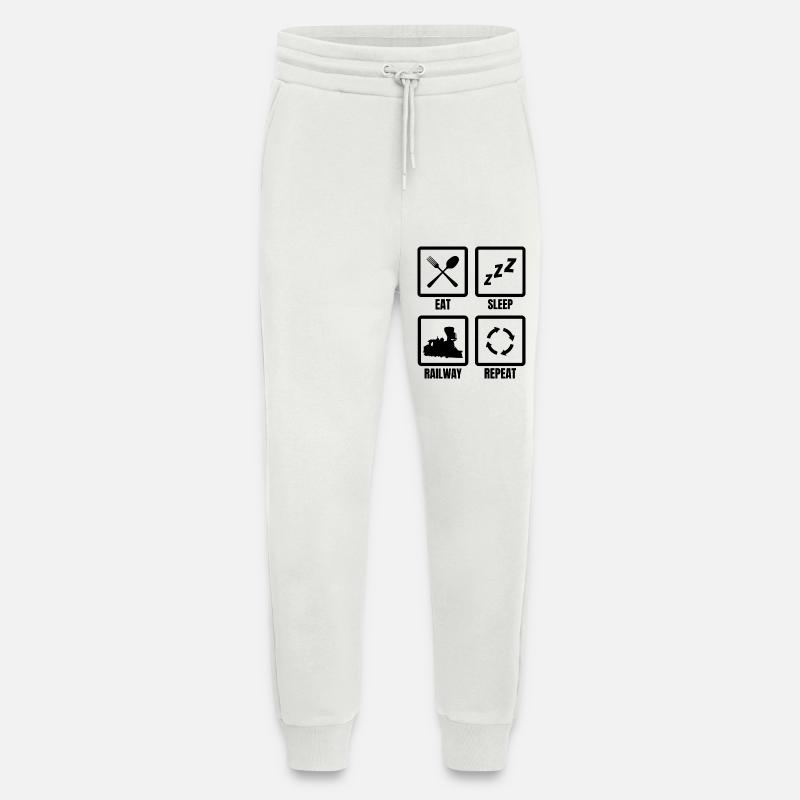 Railway Lovers Routine - Jogging Pants - made by SPREAD  - OFF WHITE