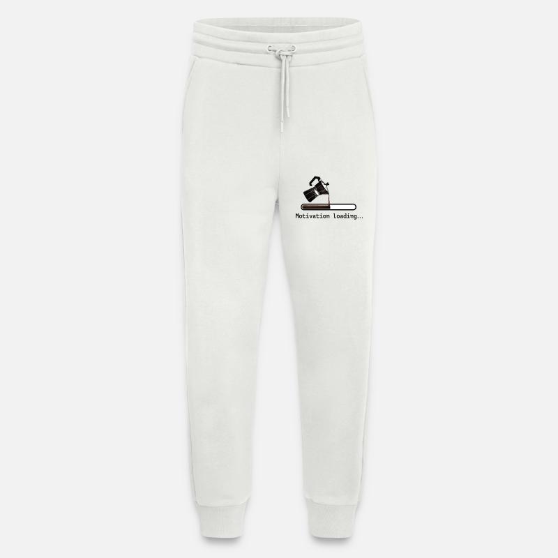 Coffee coffee pot motivation loading - Jogging Pants - made by SPREAD  - OFF WHITE