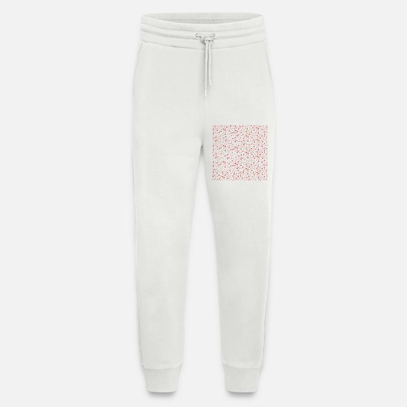 sternenmuster rottöne, weihnachts prints - Jogginghose - made by SPREAD - OFF WHITE