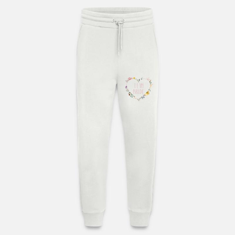 Team Bride! Herz-Blumen, personalisierbar - Jogginghose - made by SPREAD - OFF WHITE