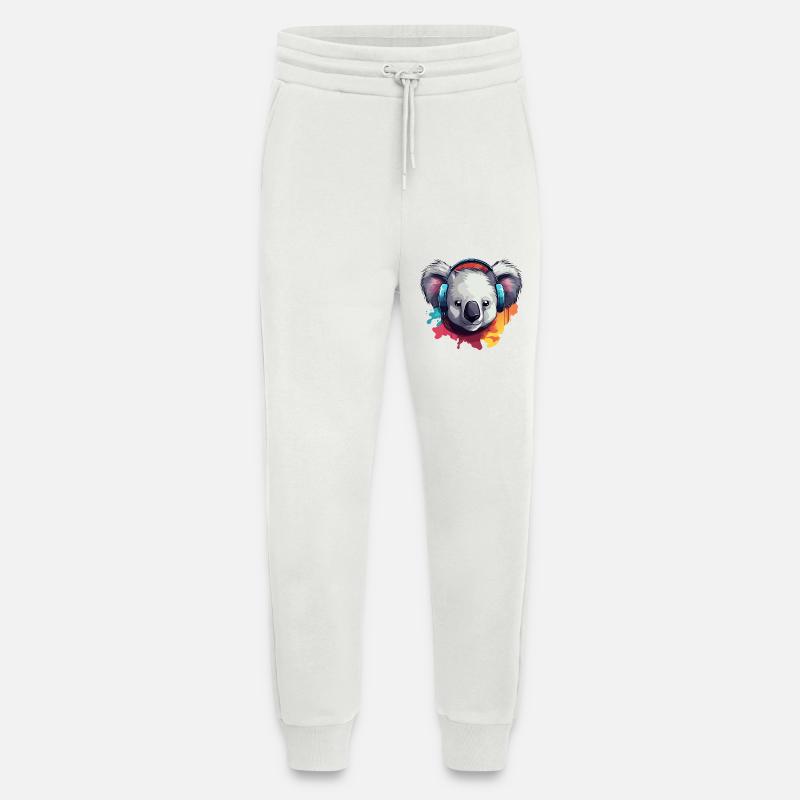 Koala mit Kopfhörer Koalabären - Jogginghose - made by SPREAD - OFF WHITE