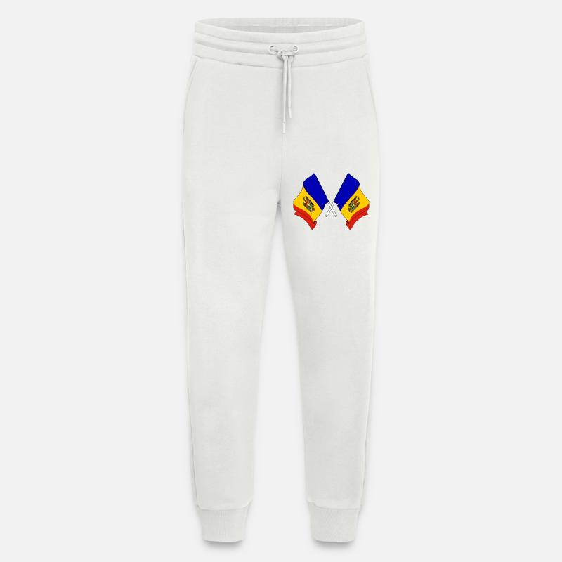 Two flags Moldova - Jogging Pants - made by SPREAD  - OFF WHITE