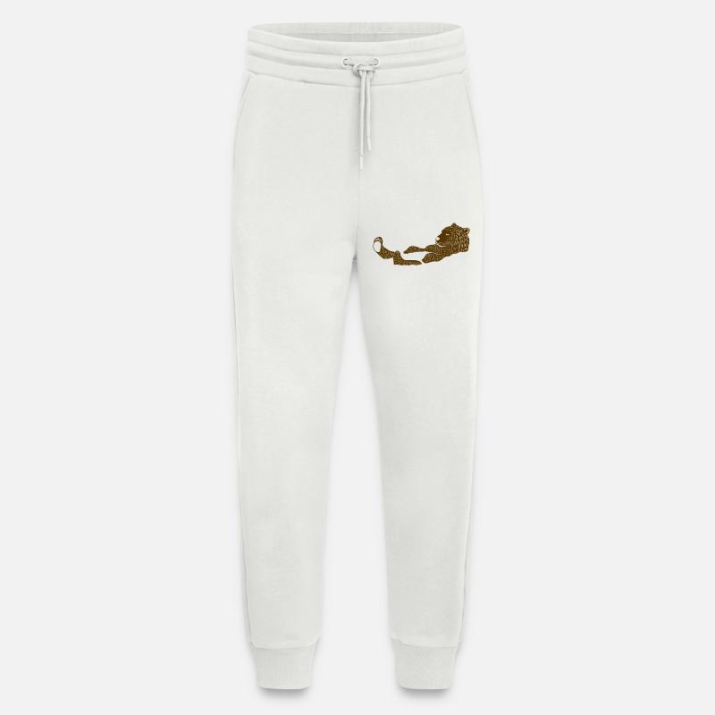 Löwe Entspannung Silhouette Design - Jogginghose - made by SPREAD - OFF WHITE