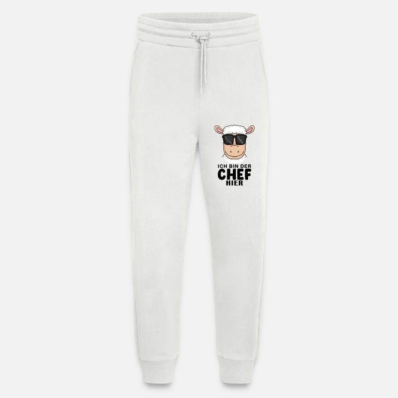 Chef Spruch mit Schaf Motiv - Jogginghose - made by SPREAD - OFF WHITE