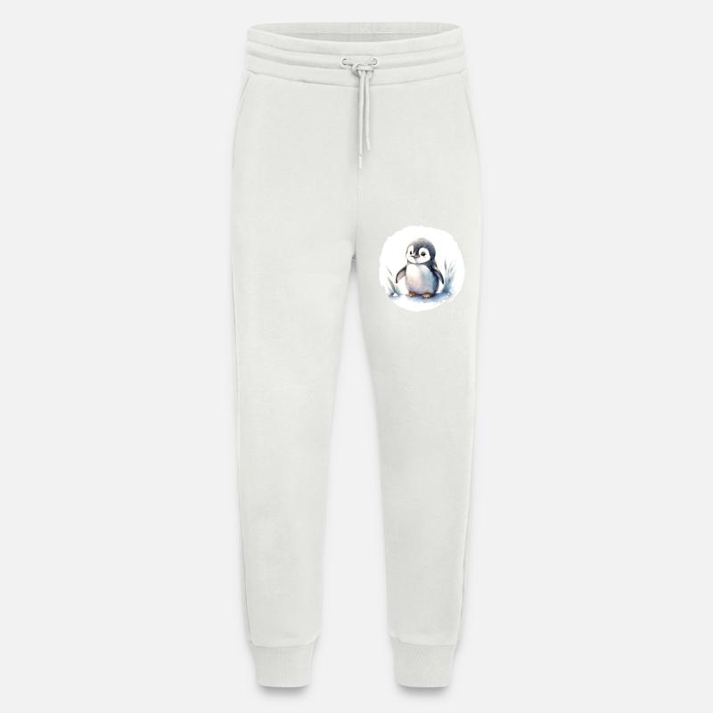 Pinguin Aquarell - Jogginghose - made by SPREAD - OFF WHITE