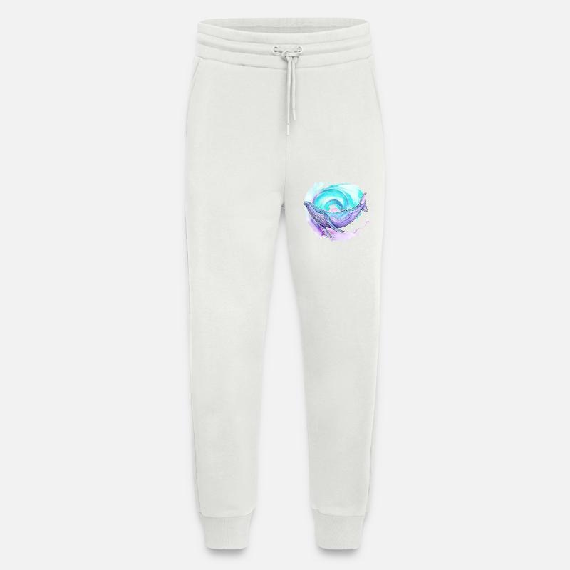 Buckelwal Aquarell - Jogginghose - made by SPREAD - OFF WHITE