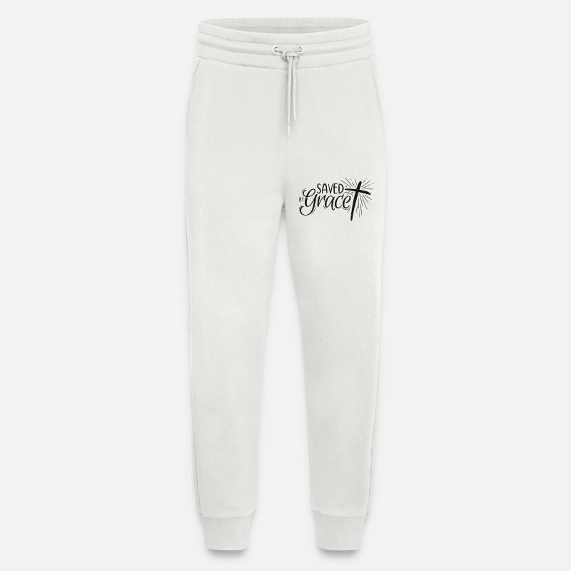 Saved by Grace Lettering - Jogginghose - made by SPREAD - OFF WHITE