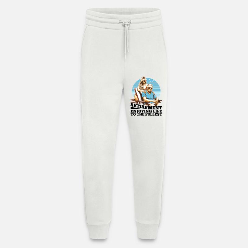 Rente Ruhestand Leben genießen Geschenk - Jogginghose - made by SPREAD - OFF WHITE