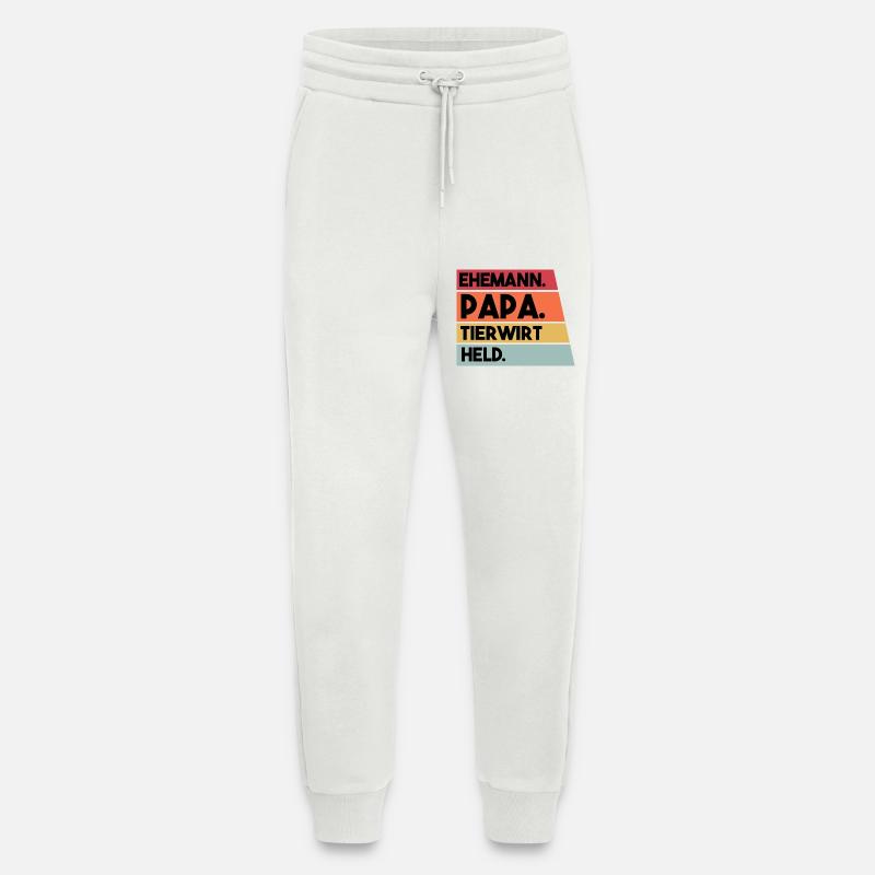Ehemann Papa Tierwirt Held - Jogginghose - made by SPREAD - OFF WHITE