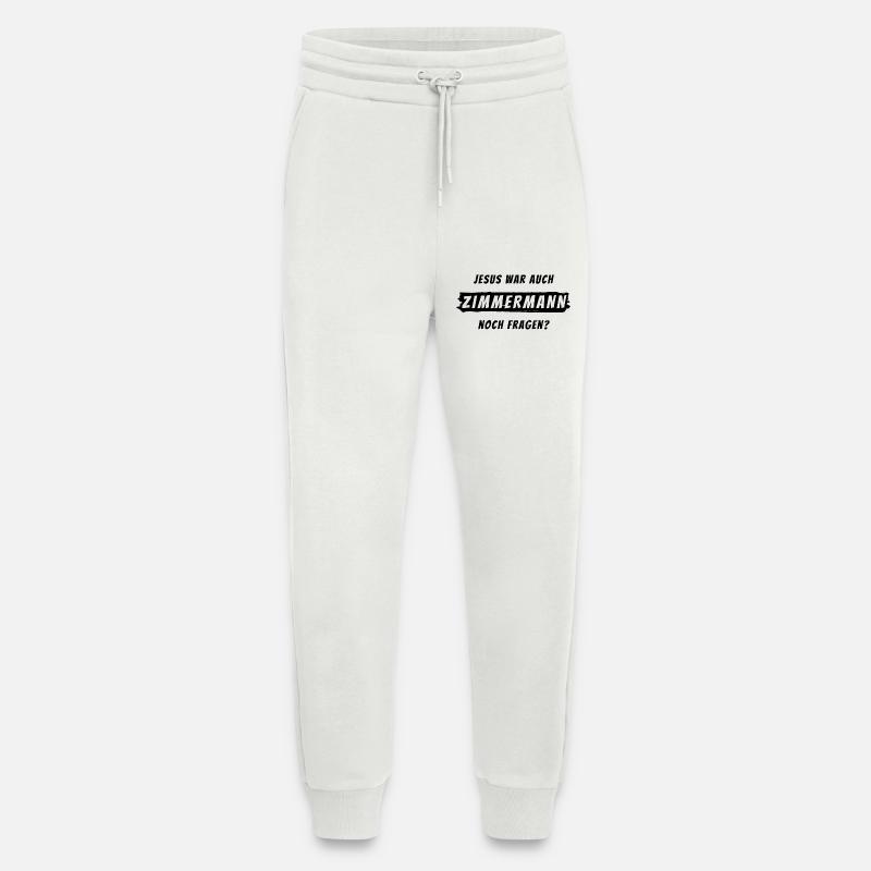 Zimmermann Geschenk Spruch Handwerker - Jogginghose - made by SPREAD - OFF WHITE