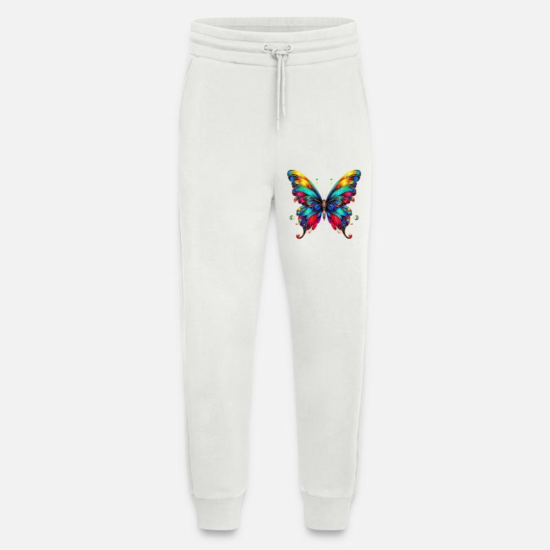 Papillon - Pantalon de jogging bio décontracté fabriqué en UE - OFF WHITE