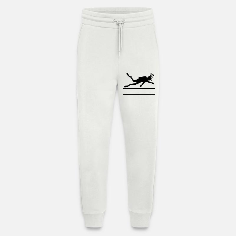 Diver underwater logo - Jogging Pants - made by SPREAD  - OFF WHITE
