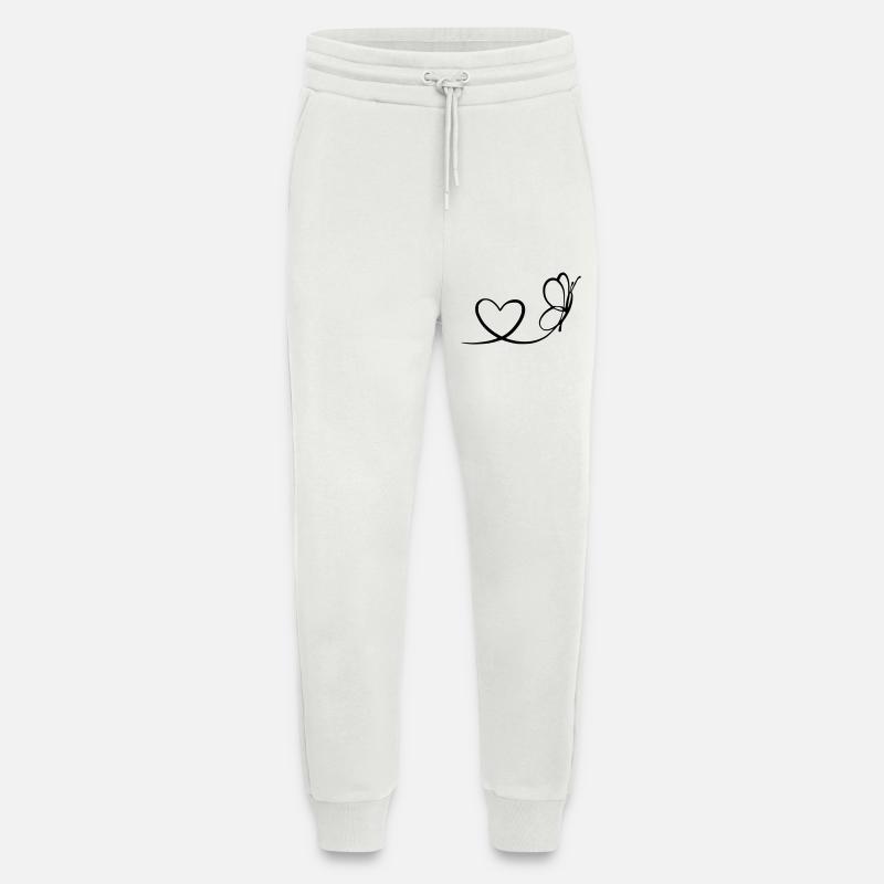 Schmetterling mit Herz - Jogginghose - made by SPREAD - OFF WHITE