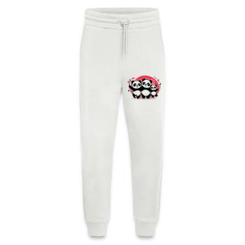 Pandas Family - 1 Elternteil 2 Kinder - Jogginghose - made by SPREAD - OFF WHITE - Vorne