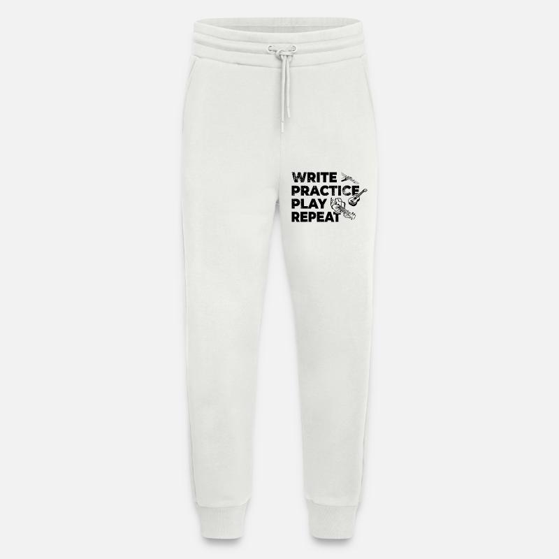 Writing, practicing, playing, repeating - Jogging Pants - made by SPREAD  - OFF WHITE
