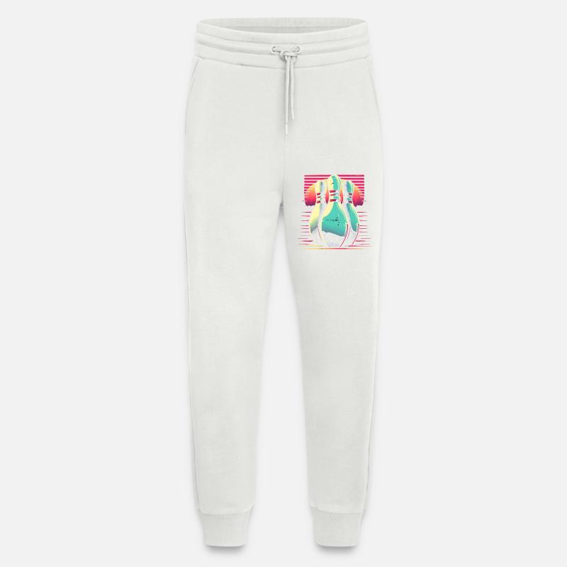 Bowling Synthwave - Jogging Pants - made by SPREAD  - OFF WHITE