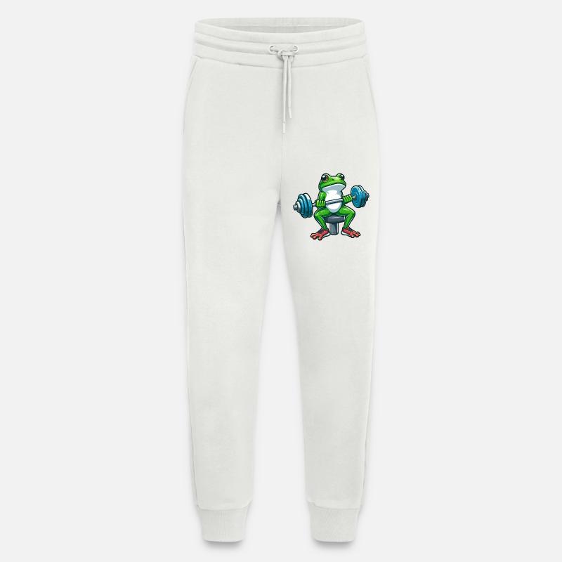 Starker Frosch Workout Hanteltraining - Jogginghose - made by SPREAD - OFF WHITE